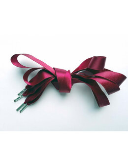 Veters glitter satijn lint rood-glans 16mm - 120cm