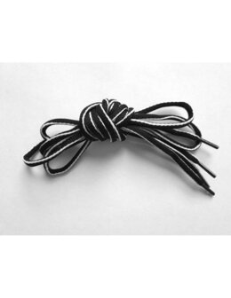 Veters zwart-wit ovaal 6mm