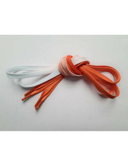 Veters tip-dye oranje-wit 10mm