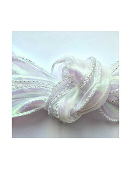 Veters organza wit hoogglans 40mm
