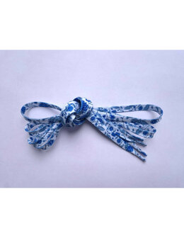 Veters Delfts blauwe bloemen 8mm