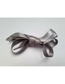 Veters glitter satijn lint titanium-glans 16mm - 120cm