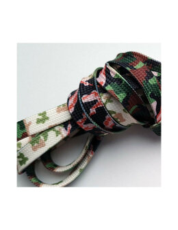 Veters camouflage gekleurd 8mm - 120cm