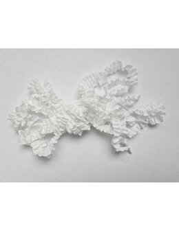 Veters lint krullend wit 17mm - 120cm