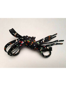 Veters kerst zwart 8mm - 120cm