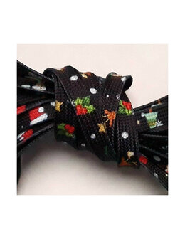 Veters kerst zwart 8mm - 120cm