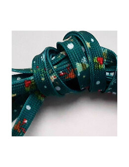 Veters kerst groen 8mm - 120cm