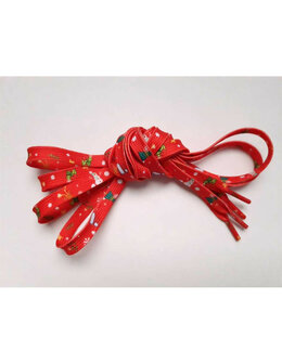 Veters kerst rood 8mm - 120cm