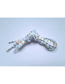Veters kerst wit 8mm - 120cm