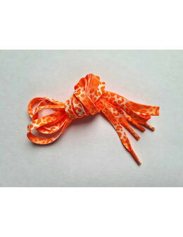 Veters luipaard/panter/tijger oranje 10mm - 120cm