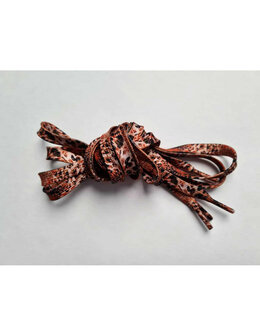 Veters luipaard/panter/tijger bruin 10mm - 120cm