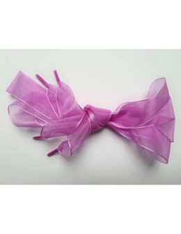 Veters organza lint roze 25mm - 120cm