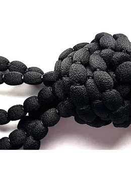 Veters bolletjes zwart 10mm - 120cm