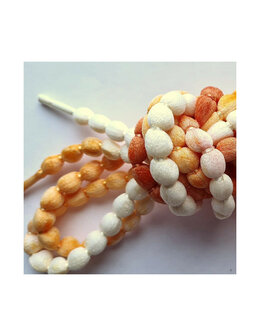 Veters bolletjes oranje 10mm - 120cm