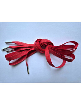 Veters glitter visgraat rood 10mm - 120cm