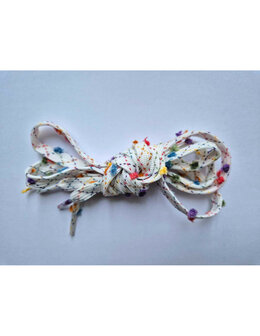 Veters pompoen multicolor 10mm - 110cm