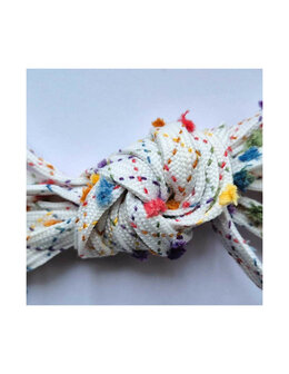 Veters pompoen multicolor 10mm - 110cm