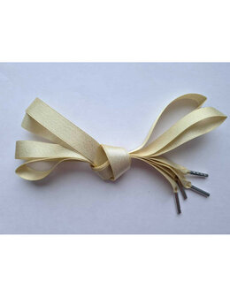 Veters glitter satijn lint beige-goud-glans 16mm - 120cm