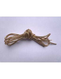 Veters glitter rose-goud rond 120cm