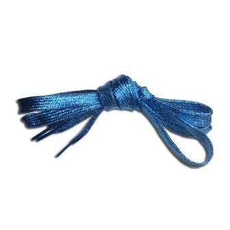 Veters glitter blauw 10mm