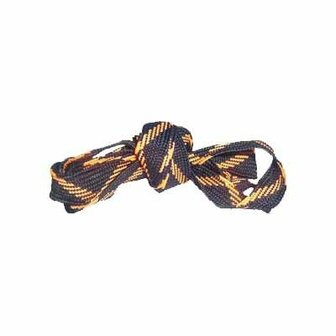 Veters zwart-oranje 18mm - 114cm