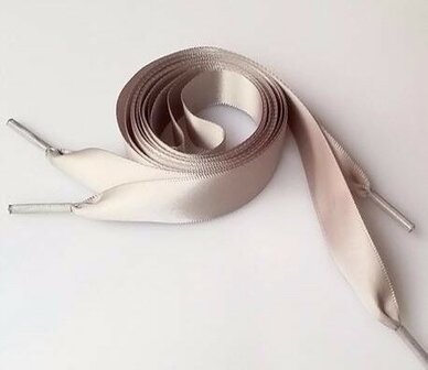 Veters satijn lint zilvergrijs 20mm