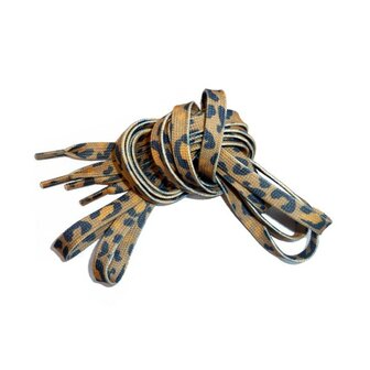 Veters panter/leeuw/luipaard bruin-okergeel 8mm