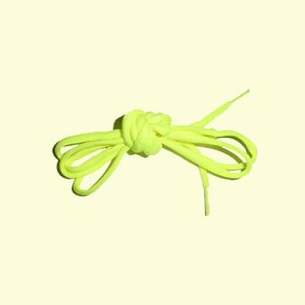 Veters neon-geel ovaal - 6mm - 220cm