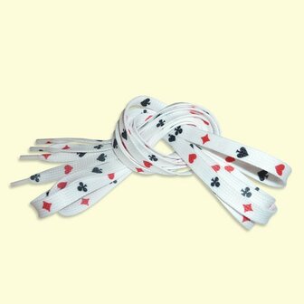 Veters wit kaartspel 10mm - 140cm