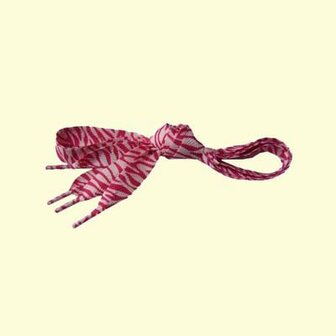 Veters zebra roze 18mm - 100cm