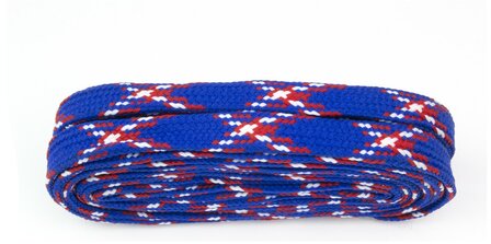 Veters Tartan blauw 10mm - 180cm