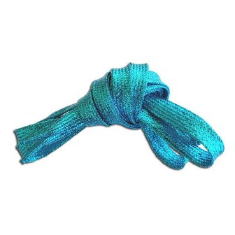 Veters glitter aqua 10mm - 110cm