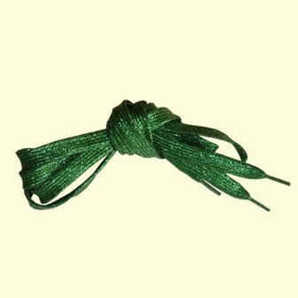 Veters glitter groen 10mm - 110cm
