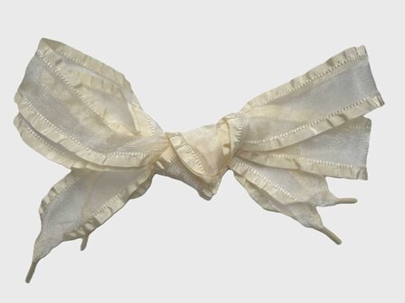 Veters organza lint creme met randje 40mm - 120cm