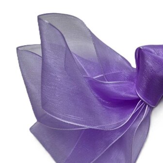 Veters organza lint lila 40mm - 120cm