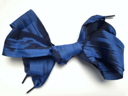 Veters satijn kreukel donkerblauw 50mm - 120cm