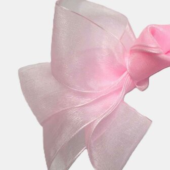 Veters organza lint lichtroze 40mm - 120cm