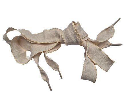 Veters lint zacht champagne ruit 25mm - 120cm