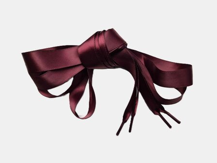 Veters satijn lint burgundy 15mm