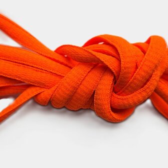Veters neon-oranje ovaal 6mm