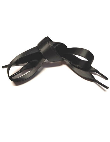 Veters satijn lint zwart 15mm