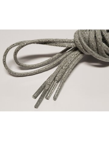 Veters glitter grijs-zilver rond