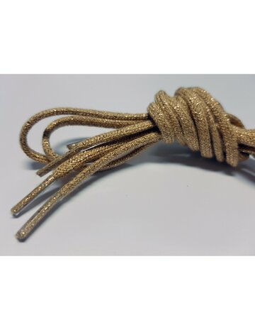 Veters glitter beige-goud rond