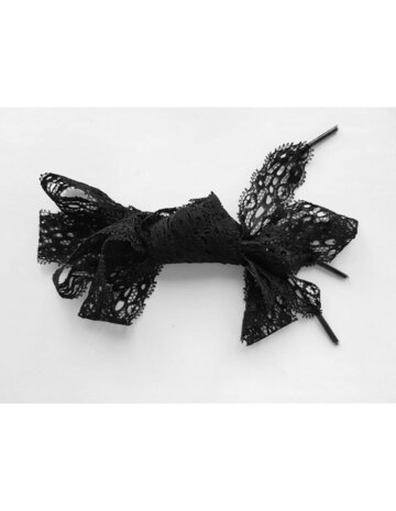 Veters kant zwart 25mm - 120cm