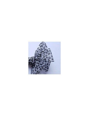 Veters organza lint luipaard zwart-grijs 40mm - 120cm