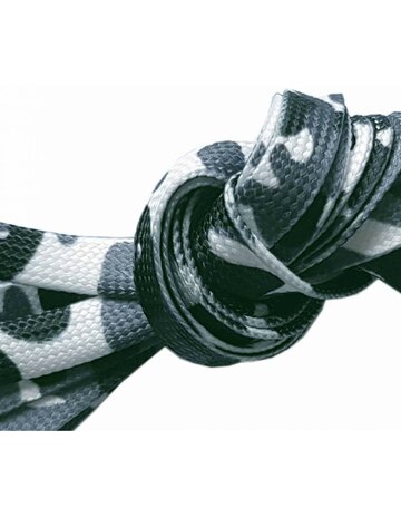 Veters camouflage zwart-wit 10mm
