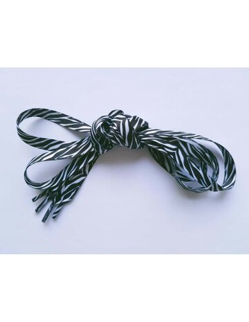 Veters zebra zwart-wit 10mm - 75cm (laatste paren)