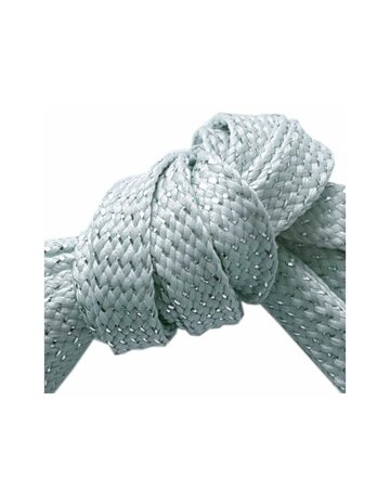 Veters glitter grijs-zilver 9mm - 110cm