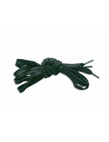 Veters glitter zwart-zilver 9mm - 110cm