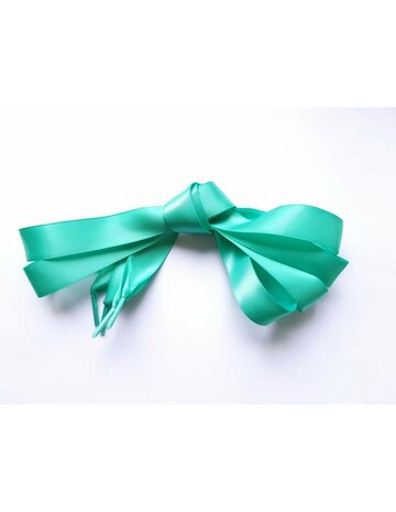 Veters satijn lint turquoise 20mm - 120cm